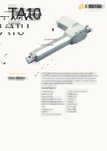 TA10  series Product Segments  • Care Motion