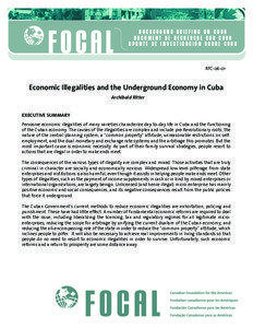 Economic Illegalities and the Underground Economy in Cuba