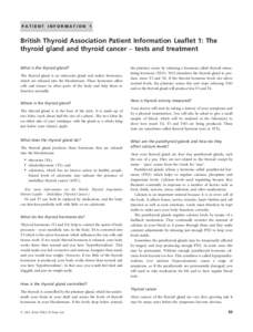 Guidelines for the management of thyroid cancer