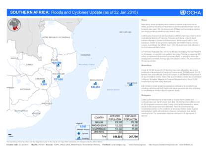 SOUTHERN AFRICA: Floods and Cyclones Update (as of 22 Jan[removed]UGANDA Malawi  KENYA