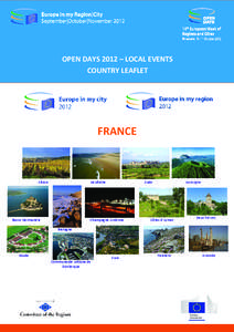 OPEN DAYS 2012 – LOCAL EVENTS COUNTRY LEAFLET FRANCE  Alsace