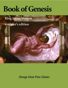 Book of Genesis King James Version a reader’s edition Orange Street Press Classics