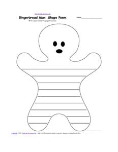 EnchantedLearning.com  Gingerbread Man: Shape Poem Name___________________