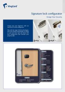 Product Data  Signature lock configurator Design Your Security  Design your own Signature with our