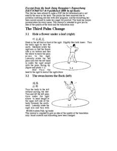 Excerpt from the book Jiang Rongqiao’s Baguazhang ISBN[removed]published 2000 by tgl books This file has been altered to make a PDF file for download and is not exactly the same as the book. The pinyin has been r