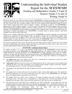 Education policy / Standardized tests / Educational psychology / 107th United States Congress / No Child Left Behind Act / Test / Grade / Achievement gap in the United States / Washington Assessment of Student Learning / Education / Evaluation / Education reform