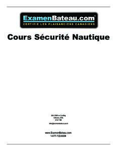 Cours Sécurité Nautique[removed]av Carling Ottawa, (ON) K1Z 7M4 [removed]