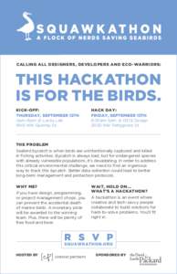 Computing / Seabird / Hack Day / Bird / Zoology / Bycatch / Hackathon / Software