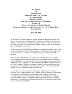 Microsoft Word - Trust Senate Oversight 3_9_05 cleared.doc