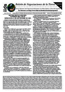 iids Vol. 15 No. 121 Boletín de Negociaciones de la Tierra SAICM-3  ..........................