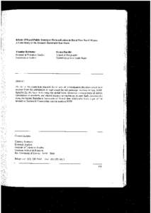 Effects of Rural Public Trausport Rationalisation in Rural New South Wales: A Case Study oftbe Inverell-Tamwortb Bus Route Timotby Raimond Institute oj 1Tan,port Studies University oj Sydney