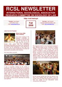 David Nelken / Sociology / Sociology of law / Research Committee on Sociology of Law / Adam Podgórecki