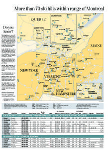 More than 70 ski hills within range of Montreal 50 km St. Donat  LAURENTIANS