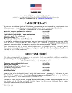 IMMIGRANT VISA SECTION U.S. CONSULATE GENERAL, P.O. BOX 10545, EL PASO, TX[removed]PASEO DE LA VICTORIA #3650, FRACC. PARTIDO SENECU, CD JUAREZ, CHIHUAHUA, MEX C.P[removed]IMMIGRANT VISA INFORMATION AT: http://mexico.usvisa