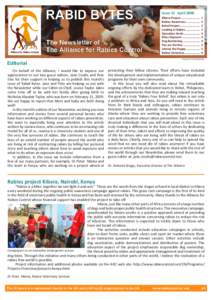 Issue 12 April 2009 Kibera Project ....................... 1 Rabies Awareness ................ 2 Bohol Project........................ 2 Looking at Rabies ................. 3 Opera�on Arc�c ................... 3