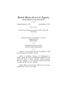 Decision theory / Rulemaking / Federal Aviation Administration / Administrative Procedure Act / Government / Law / Public administration / Air safety / United States administrative law / Administrative law