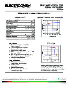 High Rate Lithium Cell - Size AA