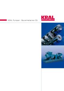 KRAL Pumpen - Baureihe/series CG  Pumpen ·Volumeter Inhaltsverzeichnis / Index Seite/page