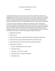 Microsoft Word - Prince William Sound Marine Trail Phase I _February 2012_ _2_