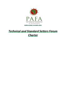 Building A Bridge To A Brighter Africa  Technical and Standard Setters Forum Charter  Contents