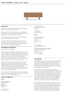 CH825 | CREDENZA – Design: Hans J. Wegner  DESCRIPTION 16th Floor, 202 Centre 202­204 Des Veux Road West