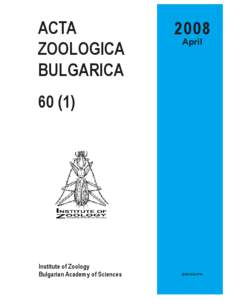 [removed]April[removed]Acta zoologica bulgarica