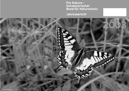 Pro Natura – Schweizerischer Bund für Naturschutz Jahresbericht  2003