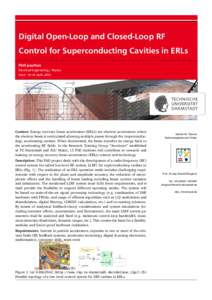 Digital Open-Loop and Closed-Loop RF Control for Superconducting Cavities in ERLs PhD position Electrical Engineering / Physics Start: 1st of April, 2016