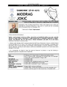 Nationality / Montenegro / Vladimir Kovačević / Pavle Strugar / Alphons Orie / Plea bargain / Siege of Dubrovnik / Miodrag Jokić / Military / International Criminal Tribunal for the former Yugoslavia