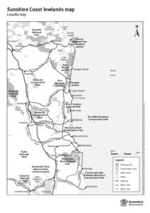 Sunshine Coast lowlands locality map