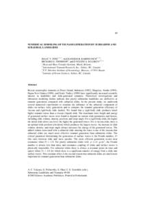 69  NUMERICAL MODELING OF TSUNAMI GENERATION BY SUBMARINE AND SUBAERIAL LANDSLIDES  ISAAC V. FINE1, 2, 4, ALEXANDER B. RABINOVICH2, 3, 4,