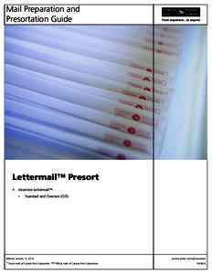 Mail Preparation and Presortation Guide Lettermail™ Presort •