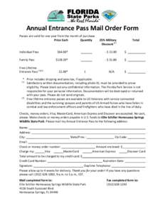 Microsoft Word - Annual Entrance Pass Mail Order Form w mil discount 2.doc