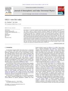 Journal of Atmospheric and Solar-Terrestrial Physics[removed]–334  Contents lists available at ScienceDirect Journal of Atmospheric and Solar-Terrestrial Physics journal homepage: www.elsevier.com/locate/jastp