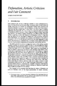 Legal terms / Crimes / Fair comment / Innocent dissemination / Conflict of tort laws / Malice / Adam v Ward / English defamation law / Article 14 of the Constitution of Singapore / Law / Tort law / Defamation