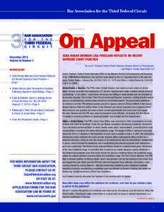 Bar Association for the Third Federal Circuit  On Appeal December 2010 Volume IV, Number 3 IN THIS ISSUE