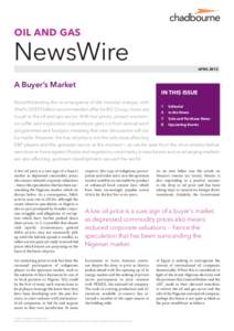 Oil and Gas NewsWire April 2015