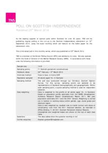 Microsoft Word - TNS - Scottish Independence Poll - 25th March 2014