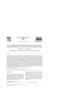 Fisheries Research–390  Recent developments in estimating fishing and natural mortality and tag reporting rate of lobsters using multi-year tagging models S.D. Frusher a,∗ , J.M. Hoenig b a