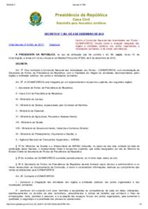 Decreto nº 7861 Presidência da República Casa Civil