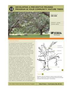 CHAPTER  DEvelopinG A PREVENTIVE PRUNING PROGRAM in your community: mature TREES PUBLICATION Nº