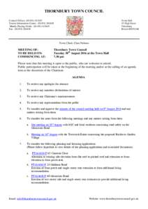 Microsoft Word - Town Council Agenda 30'8'16