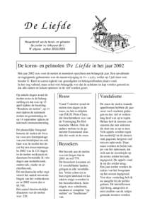 D e Liefde Nieuwsbrief van de koren- en pelmolen De Liefde te Uithuizen (Gr.) 8e uitgave - winterDe koren- en pelmolen
