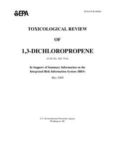 Medicine / Probability / 1 / 3-Dichloropropene / Alkenes / Reference dose / Risk assessment / United States Environmental Protection Agency / Pesticides / Risk / Organochlorides