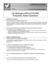 CERTIFICATION e 2BR-28e-a  Environment Conformity Labels