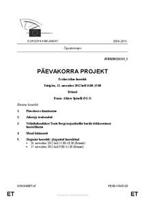 EUROOPA PARLAMENT  2009–2014 Õiguskomisjon  JURI(2012)1113_1