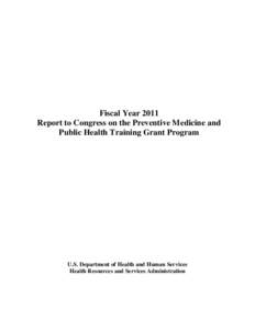 Second Annual RTC Preventive Medicine and Public Health Training Grant Program Response to OL10242012