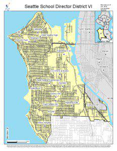 Seattle School Director District VI  Map data as of: