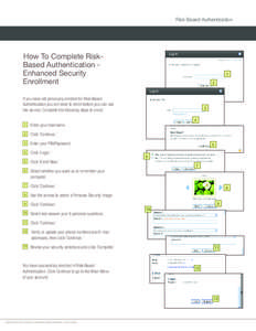 Risk Based Authentication  How To Complete RiskBased Authentication Enhanced Security Enrollment  1