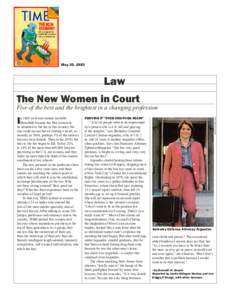 May 30, 1983  Law The New Women in Court  Five of the best and the brightest in a changing profession